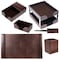 Dacasso Dark Brown Bonded Leather 8-Piece Desk Set DF-3603 - alternate 6